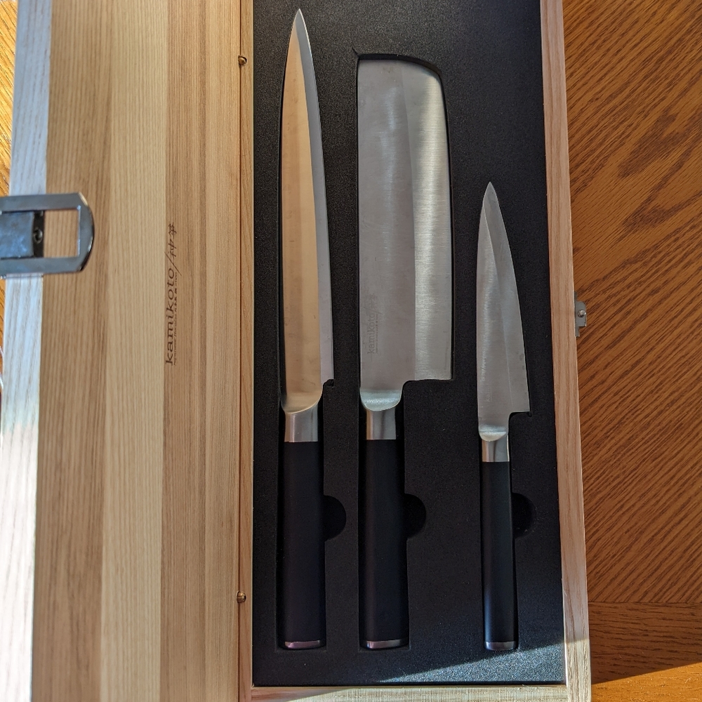 kamikoto chef knife set w/ box